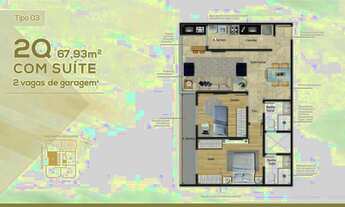 Imagem 6: Apartamento 3 quartos sendo 1 suíte à venda, 84,51m² por R$ 543.000,00 - Jundiaí - Anápoli