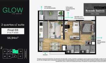 Imagem 2: Studio com 1 dormitório à venda, 28 m² por R$ 185.777,00 - Novo Mundo - Curitiba/PR