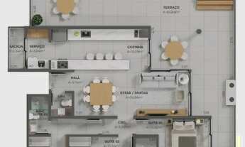 Imagem 7: Cobertura Pedra Branca com 210,51 m² 3 Dorm. Sendo 3 suítes - mrt