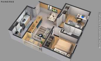 Imagem 3: Apartamento para venda com 47 metros quadrados com 2 quartos em Lageado - Cotia - SP