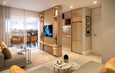 Imagem 4: Apartamento de 55m², 2 dormitórios com 1 suíte, 1 lavabo, 1 vaga de garagem, próximo ao me