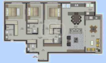 Imagem 7: Amplo apto 3 suítes, condomínio Vogue frente Mar Novo Campeche, Florianópolis, SC