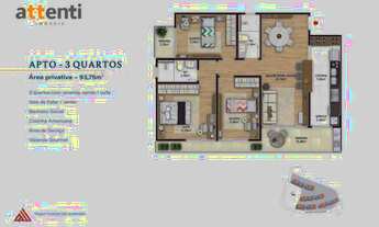 Imagem 2: Apartamento com 3 dormitórios à venda, 93 m² por R$ 632.000,00 - Panorama - Teresópolis/RJ