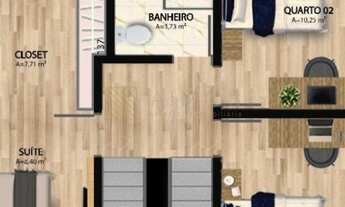 Imagem 5: Sobrado à venda 3 Quartos, 1 Suite, 2 Vagas, 110M², Uberaba, Curitiba - PR