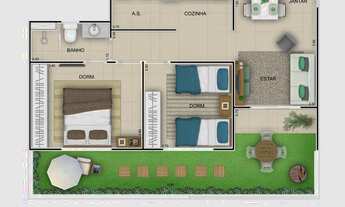 Imagem 2: Apartamento térreo com giardino
