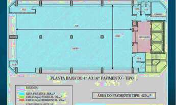 Imagem 4: Andar Corporativo para alugar, 429 m² por R$ 21.450,00/mês - Funcionários - Belo Horizonte