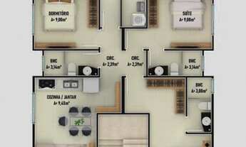 Imagem 3: BALNEáRIO PIçARRAS - Apartamento Padrão - Itacolomi