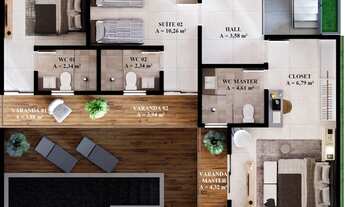 Imagem 4: Condomínio Mandara, Praia do Farol Velho, Salinas PA, 3 suítes, 2 vagas, Piscina e SPA