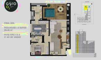 Imagem: Opus Gyro 2 Poolhouse Apartamento com 2