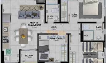 Imagem 2: Apartamento no Residencial Via Firenze com 3 dormitórios sendo 1 suíte à venda, 61,47 m² p