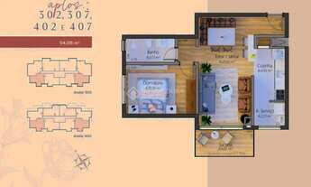 Imagem 5: Vendo apartamento de 1 dormitório com 58 m² em fase final de construção,!