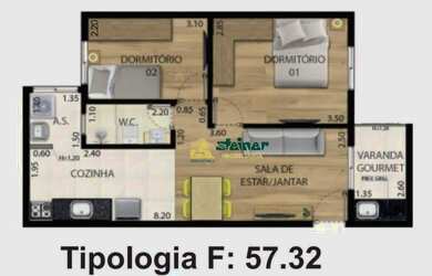 Imagem 2: Apartamento à venda, 57 m² por R$ 504.654,00 - Parque Vitória - São Paulo/SP