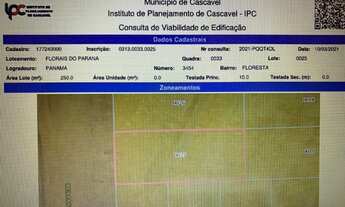 Imagem: Terreno 250 m2 na Rua Panamá - Florais