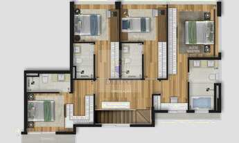 Imagem 2: COBERTURA DUPLEX-22°ANDAR-JUVEVÊ-236 m2 PRIV. - 4 SUITES - 3 VAGAS - ALTO PADRÃO