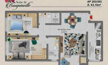 Imagem 6: Apartamento para Venda em Florianópolis, Cachoeira do Bom Jesus, 2 dormitórios, 1 suíte, 2