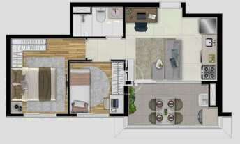 Imagem 2: Ape com 1 dormitório à venda, 41 m² por R$ 335.000 - Barra Funda - São Paulo/SP