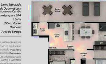 Imagem 2: Apartamento Garden com 3 dormitórios à venda, 114 m² por R$ 659.268 - Vila Operária - Itaj