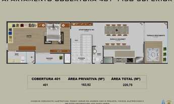 Imagem 4: Cobertura à venda, 163 m² por R$ 850.000,00 - Centro - Pinhais/PR