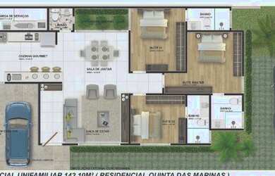 Imagem 5: Quinta das Marinas Casa em Construção de 128,37 m² - 3 Suítes - 4 Vagas na Ponta Negra