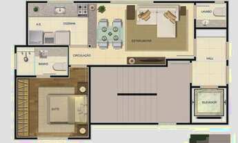 Imagem 2: Apartamento para Venda em Belo Horizonte, Sion, 1 dormitório, 1 suíte, 1 banheiro, 1 vaga