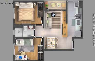 Imagem 6: Apartamento para venda com 47 metros quadrados com 2 quartos em Lageado - Cotia - SP