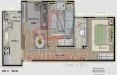 Imagem 4: Apartamento para Venda em Fortaleza, Cambeba, 2 dormitórios, 1 banheiro, 1 vaga