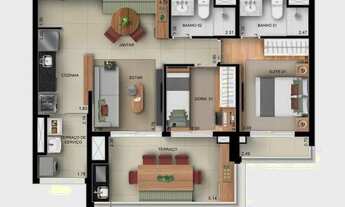 Imagem 5: Apartamento 2 dormitórios,com terraço e vaga, próximo a estacão Alto do Ipiranga