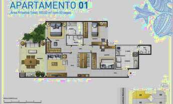Imagem 3: Apartamento frente NOVO com 110m2 com 3 quartos