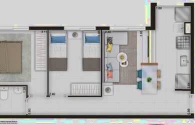 Imagem 3: Apartamento de 45 metros quadrados no bairro Centro com 2 quartos