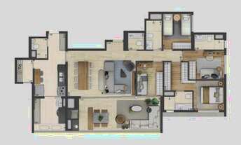 Imagem 4: Apartamento para venda com 145 metros quadrados com 4 quartos em Brooklin Paulista - São P
