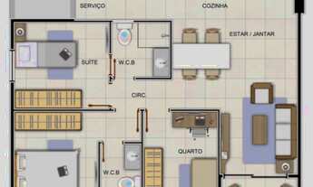Imagem 6: Apartamento 02 Quartos com Suíte e Varanda na Jatiúca