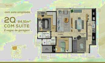 Imagem 5: Apartamento 3 quartos sendo 1 suíte à venda, 84,51m² por R$ 543.000,00 - Jundiaí - Anápoli