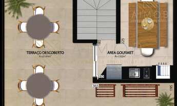 Imagem 4: Sobrado à venda 3 Quartos, 1 Suite, 2 Vagas, 110M², Uberaba, Curitiba - PR