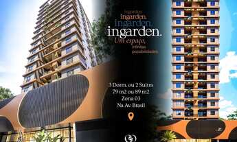 Imagem 2: INGARDEN - Av. Brasil / 78 m2 / 3Q (1suite) ou 2 suítes/ 1Vaga / Zona 03 / Maringá PR