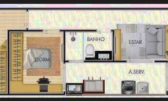 Imagem 2: Apartamento com 2 dormitórios à venda, 48 m² por R$ 350.000 - Utinga - Santo André/SP