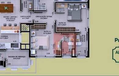 Imagem 3: Apartamento com 3 dormitórios à venda, 167 m² por R$ 1.597.417,82 - Jardim Europa - Santa