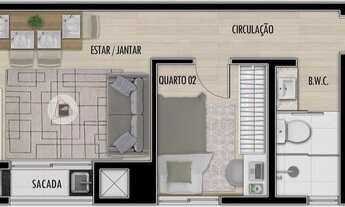 Imagem 4: Apartamento 2 Quartos, 1 Vaga, Água Verde, Curitiba, REbrokers