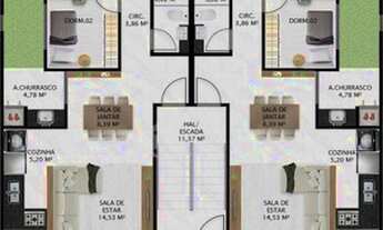 Imagem 3: Apartamento para Venda em Barra Velha, Tabuleiro, 3 dormitórios, 1 suíte, 2 banheiros, 1 v