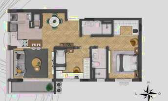 Imagem 7: Excelente apartamento com 72m², 2D e 1 suíte. Com vaga na melhor localização do Rio Branco