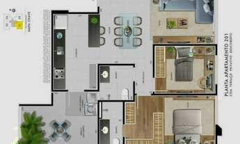 Imagem 6: Apartamento à venda, 2 quartos, 1 suíte, 2 vagas, Castelo - Belo Horizonte/MG