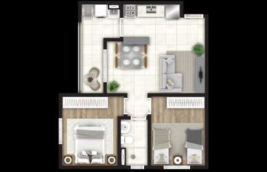 Imagem 4: Apartamento de 46 metros quadrados no bairro Vila Dirce com 2 quartos