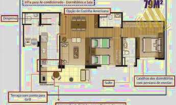 Imagem 3: Apartamento com 4 dormitórios à venda, 131 m² por R$ 1.500.000,00 - Marapé - Santos/SP