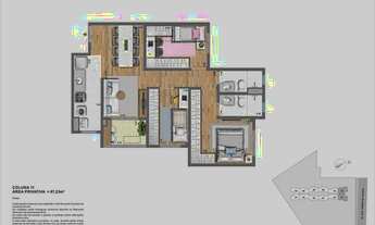 Imagem 3: Apartamento para venda tem 67 metros quadrados com 3 quartos em Bonfim - Campinas - SP