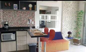 Imagem 2: Flat com 1 dormitório para alugar, 51 m² por R$ 5.300/mês - Chácara Santo Antônio - São Pa