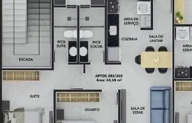 Imagem 7: Apartamento a venda com 02 quartos na Cidade Universitária - AP9698