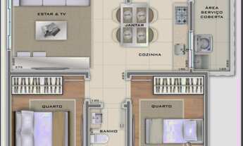 Imagem 3: Apto Novo 2 qtos- B. São Salvador - A partir R$ 239.900- Cód. 1460