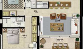 Imagem 6: Apartamento com 2 suítes, 84,51m2-Vista Mar<br>Barra - Salvador - Bahia