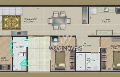 Imagem 7: Casa com 3 dormitórios à venda, 72 m² por R$ 320.000,00 - Iguaçu - Fazenda Rio Grande/PR