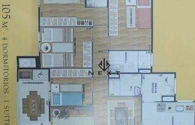 Imagem 6: Apartamento com 4 dormitórios à venda, 105 m² por R$ 700.000,00 - Edifício Parque Barueri