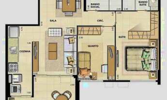 Imagem 3: Apartamento para Venda em Rio de Janeiro, Jacarepaguá, 2 dormitórios, 1 suíte, 2 banheiros